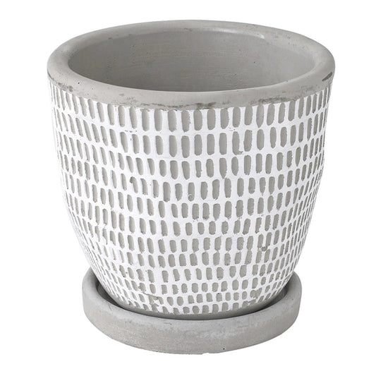 Planter Pot- White Dots